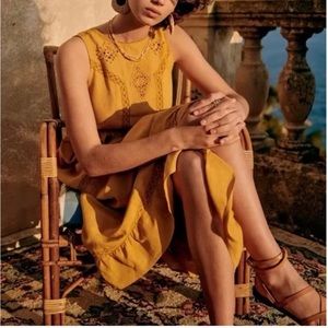 Sezane Zarri dress in ochre